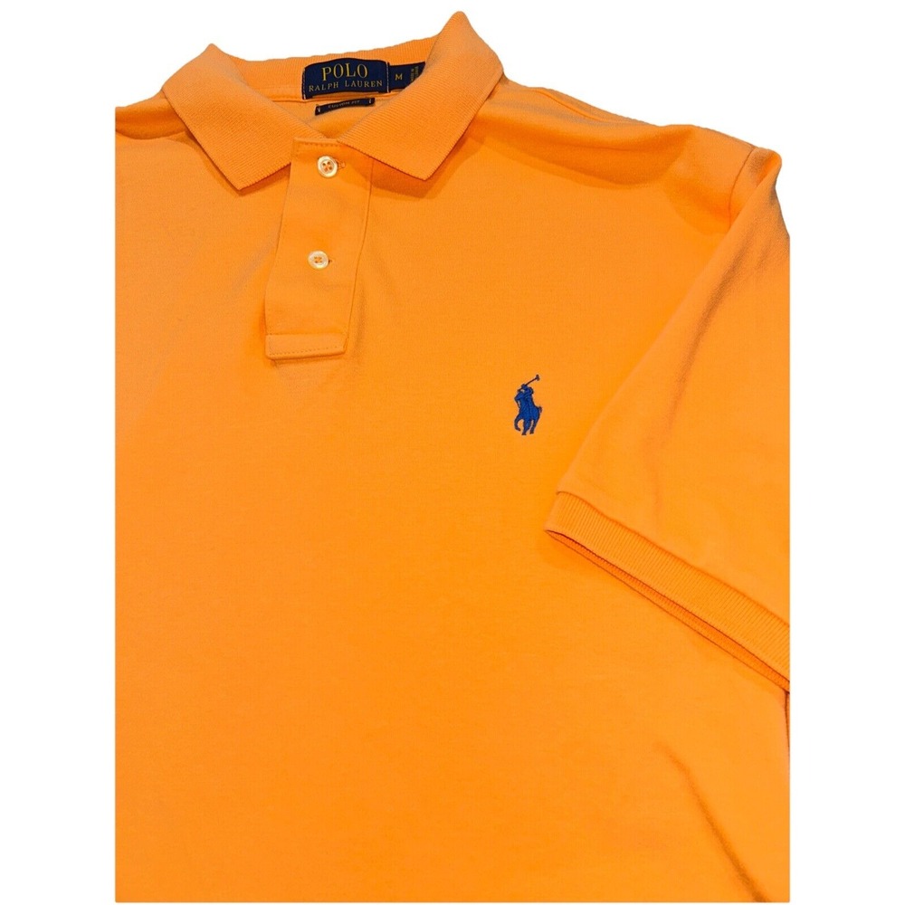 Polo Ralph Lauren Custom Fit Polo, Light Orange, Soft, Stretchy, Medium